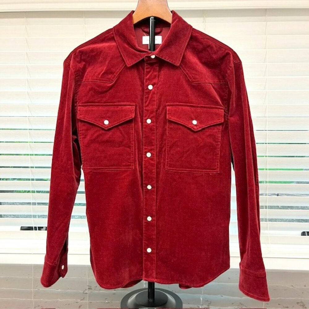 EVEREVE Women's Corduroy Shirt with Pearlized Snap Buttons- Size S